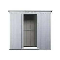 Tuinschuur ACAMAR - 191 cmx103 cmx180 cm - Lichtgrijs Metaal