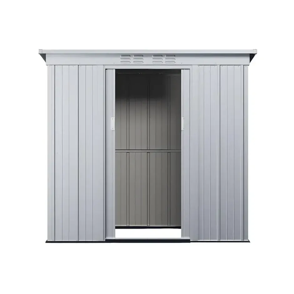 Tuinschuur ACAMAR - 191 cmx103 cmx180 cm - Lichtgrijs Metaal