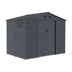 Tuinschuur ADELMO - 267 cmx181 cmx221 cm - Antracietgrijs Metaal