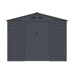 Tuinschuur ADELMO - 267 cmx181 cmx221 cm - Antracietgrijs Metaal