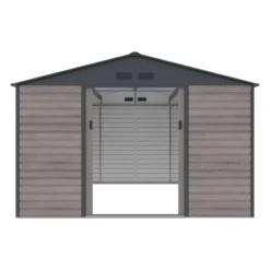 Tuinschuur ADELMO - 330 cmx372 cmx229 cm - Antracietgrijs Natuurlijk donker