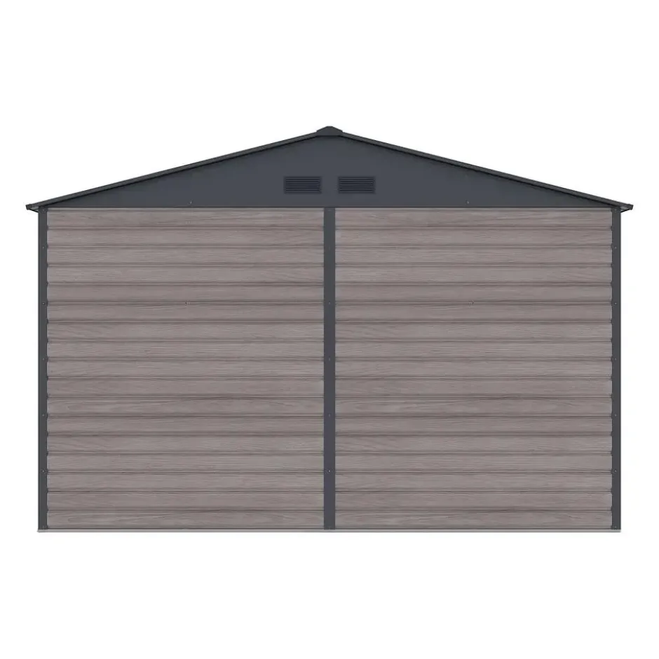 Tuinschuur ADELMO - 330 cmx372 cmx229 cm - Antracietgrijs Natuurlijk donker
