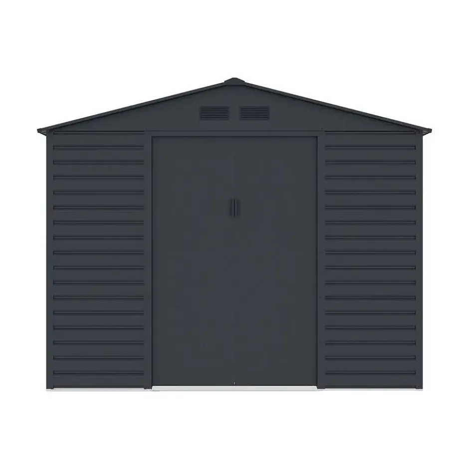Tuinschuur ADELMO - 267 cmx245 cmx221 cm - Antracietgrijs Metaal