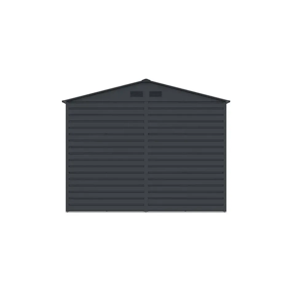 Tuinschuur ADELMO - 267 cmx245 cmx221 cm - Antracietgrijs Metaal
