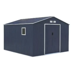 Tuinschuur ARCHER - 330 cmx372 cmx172 cm - Antracietgrijs Metaal