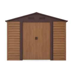 Tuinschuur ARSEGO - 266 cmx224 cmx177 cm - Natuurlijk donker Metaal