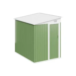 Tuinschuur DAXTON - 141 cmx195 cmx170 cm - Amandelgroen Metaal