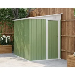 Tuinschuur DAXTON - 141 cmx195 cmx170 cm - Amandelgroen Metaal