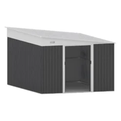 Tuinschuur DAXTON - 269 cmx334 cmx168 cm - Antracietgrijs Metaal