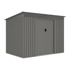 Tuinschuur FOLCO - 251 cmx171 cmx191 cm - Grijs Metaal