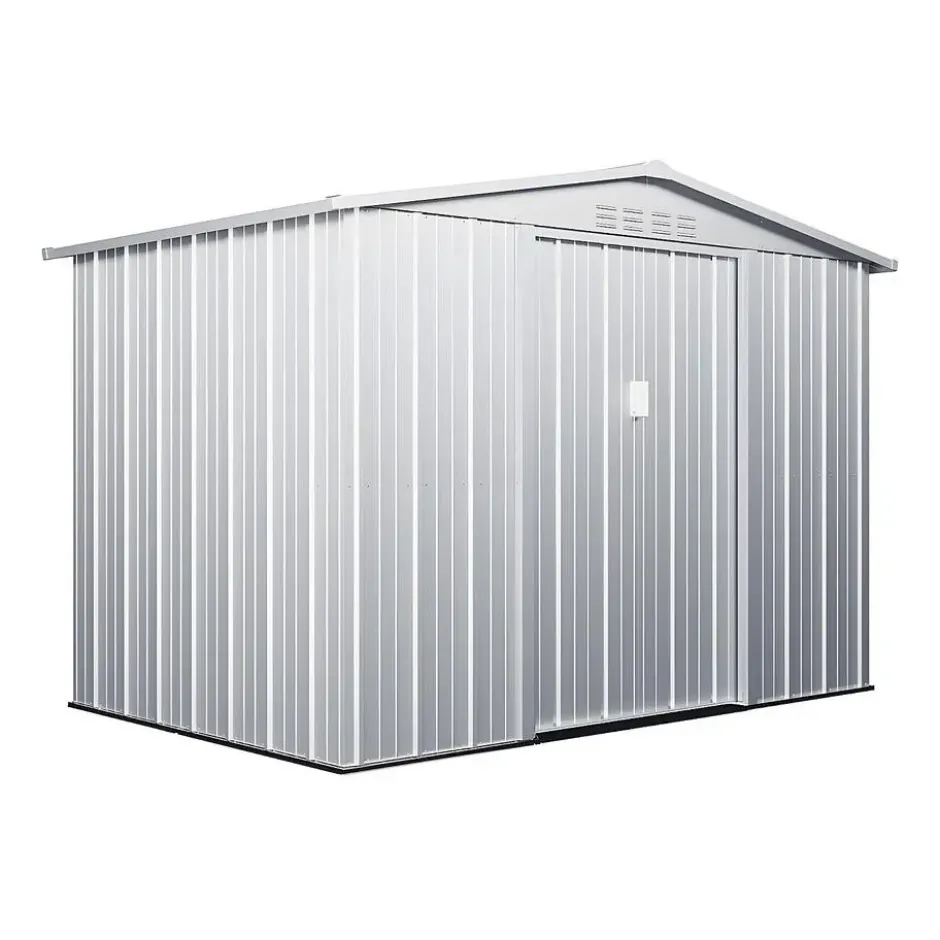 Tuinschuur LINUS - 257 cmx169 cmx192 cm - Lichtgrijs Metaal