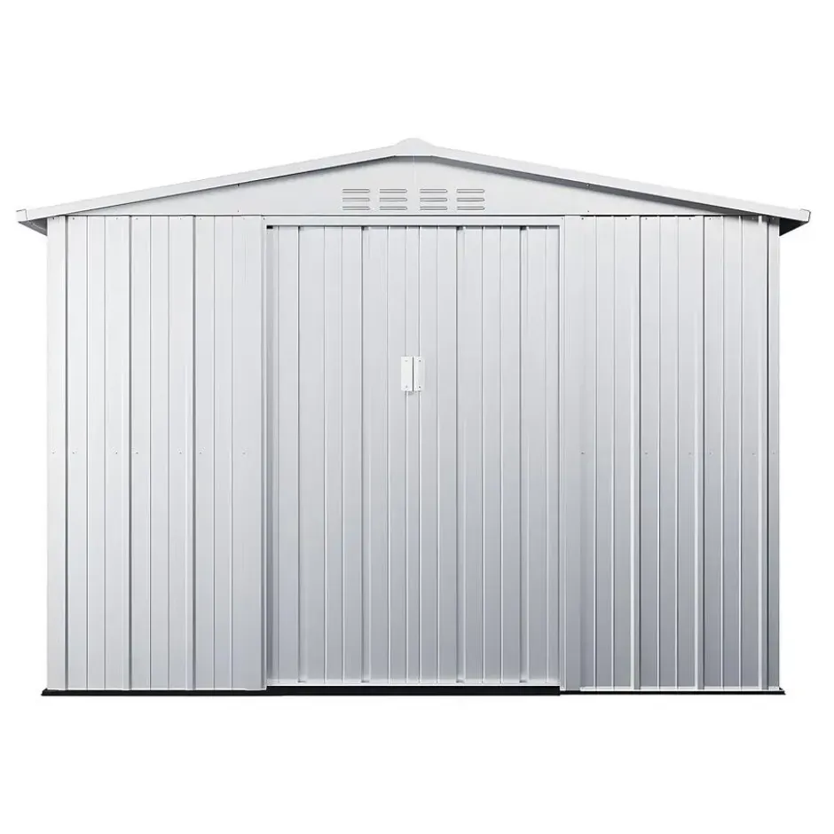 Tuinschuur LINUS - 257 cmx169 cmx192 cm - Lichtgrijs Metaal