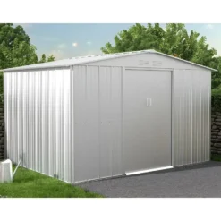 Tuinschuur LINUS - 302 cmx235 cmx195 cm - Lichtgrijs Metaal