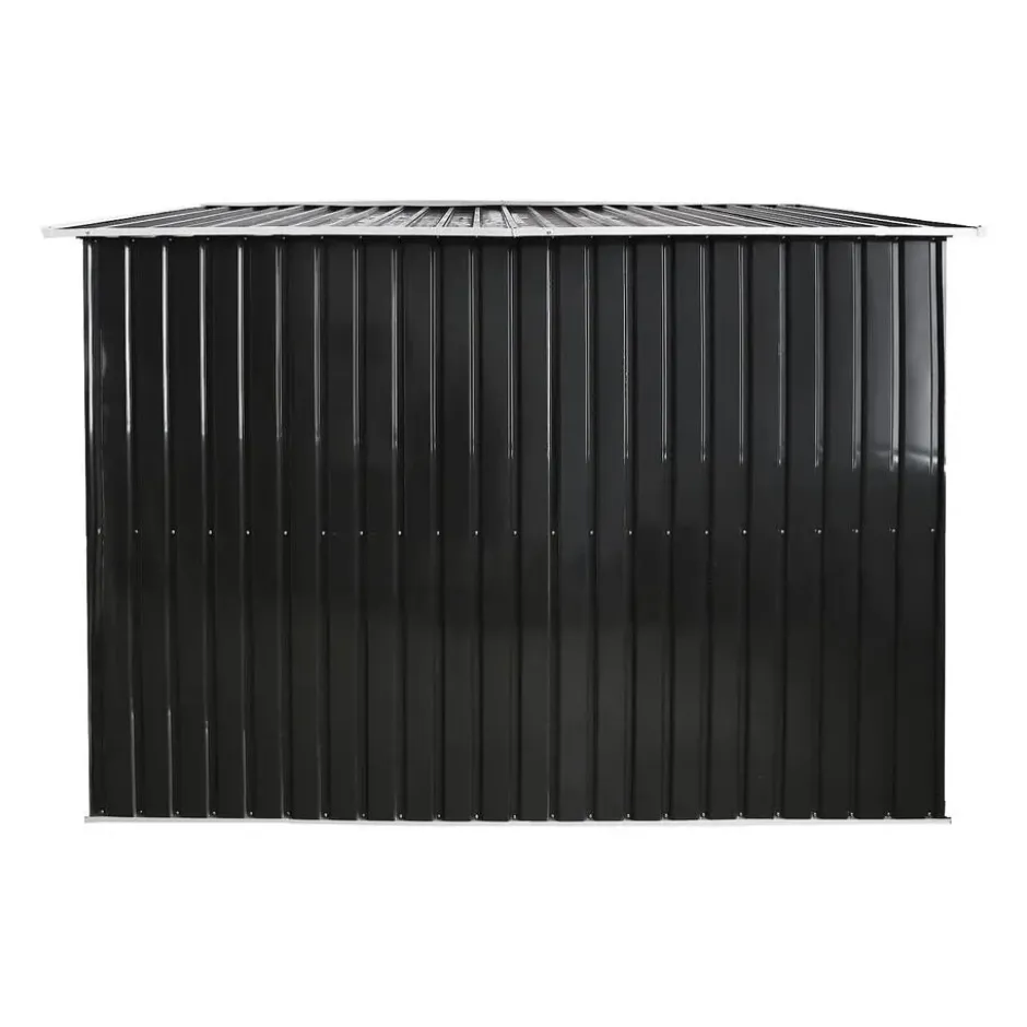 Tuinschuur MANSO - 247 cmx296 cmx170 cm - Antracietgrijs Metaal