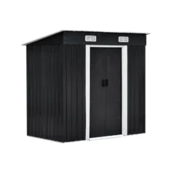 Tuinschuur MANSO - 183 cmx109 cmx170 cm - Antracietgrijs Metaal