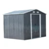 Tuinschuur MANSO - 247 cmx191 cmx170 cm - Antracietgrijs Metaal