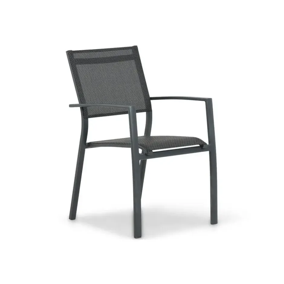 Tuinstoel stapelbaar Aluminium Grijs-antraciet Lifestyle Garden Furniture Sella