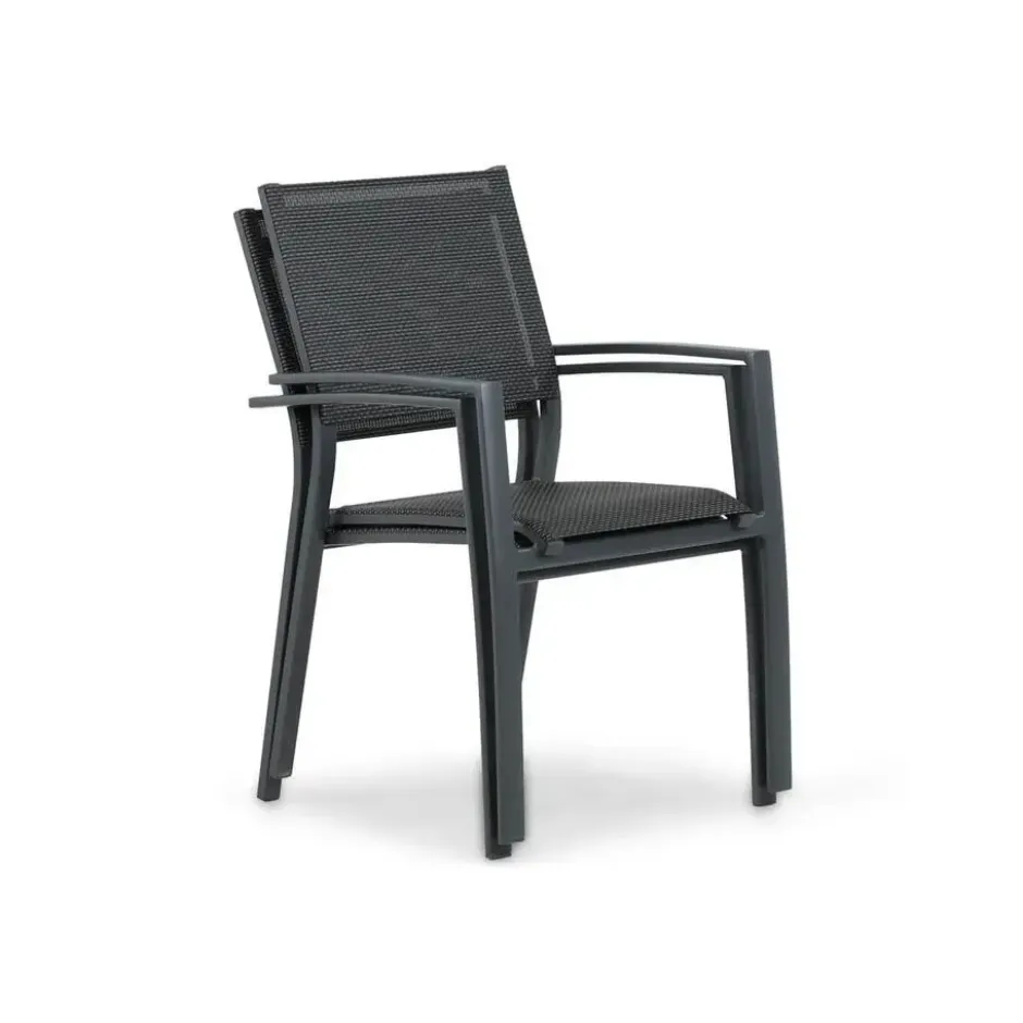 Tuinstoel stapelbaar Aluminium Grijs-antraciet Lifestyle Garden Furniture Sella