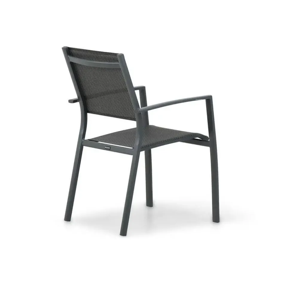 Tuinstoel stapelbaar Aluminium Grijs-antraciet Lifestyle Garden Furniture Sella