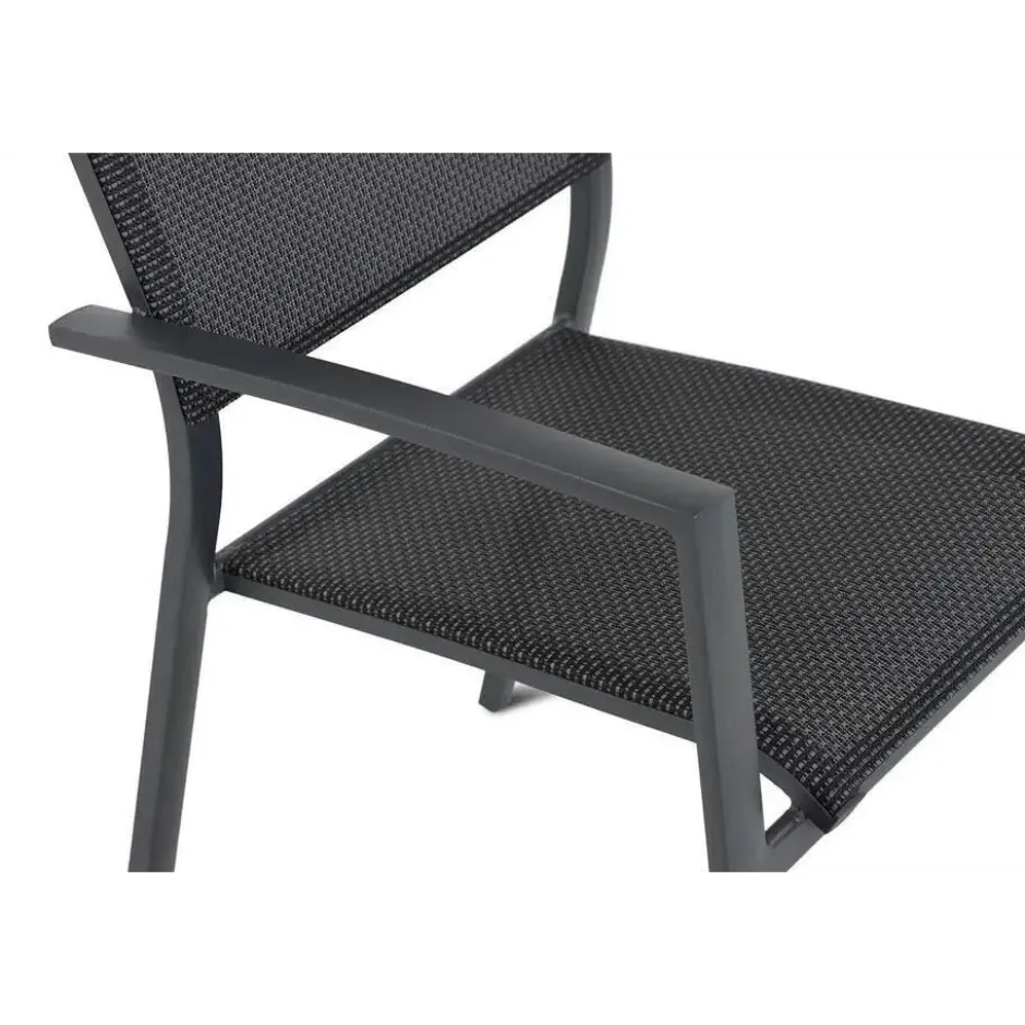 Tuinstoel stapelbaar Aluminium Grijs-antraciet Lifestyle Garden Furniture Sella