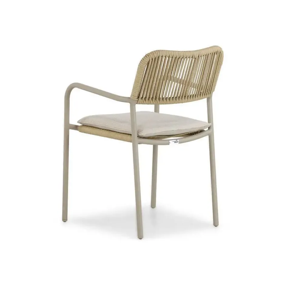 Tuinstoel stapelbaar Aluminium/rope Taupe-naturel-bruin Coco Penya