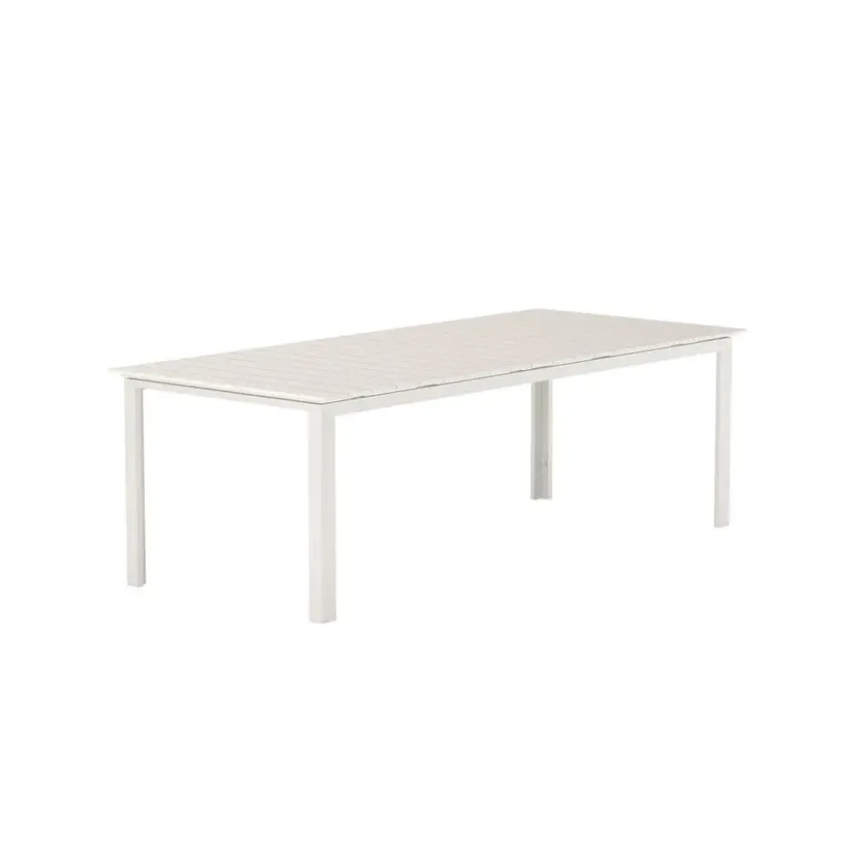 Tuintafel Rechthoekig Beige Metaal - 229x100x75cm - Levels