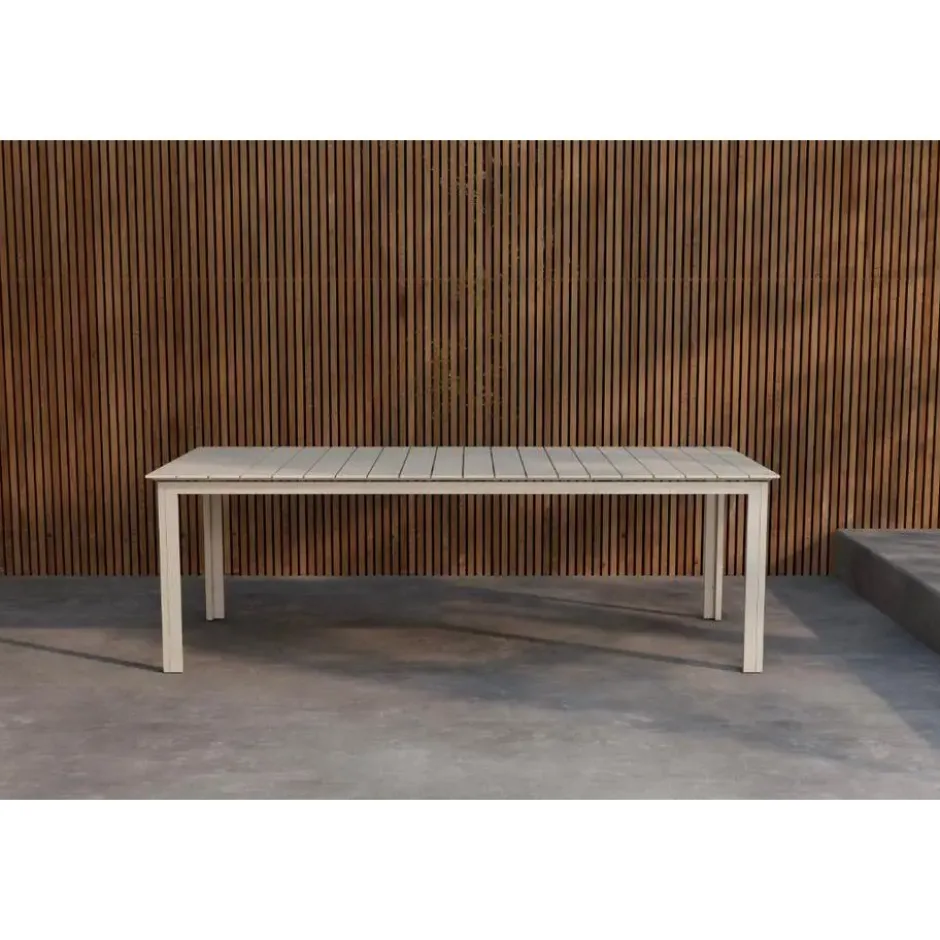 Tuintafel Rechthoekig Beige Metaal - 229x100x75cm - Levels