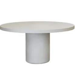 Tuintafel Rond 120cm - Beige Eco Composiet - Betonlook - Eden