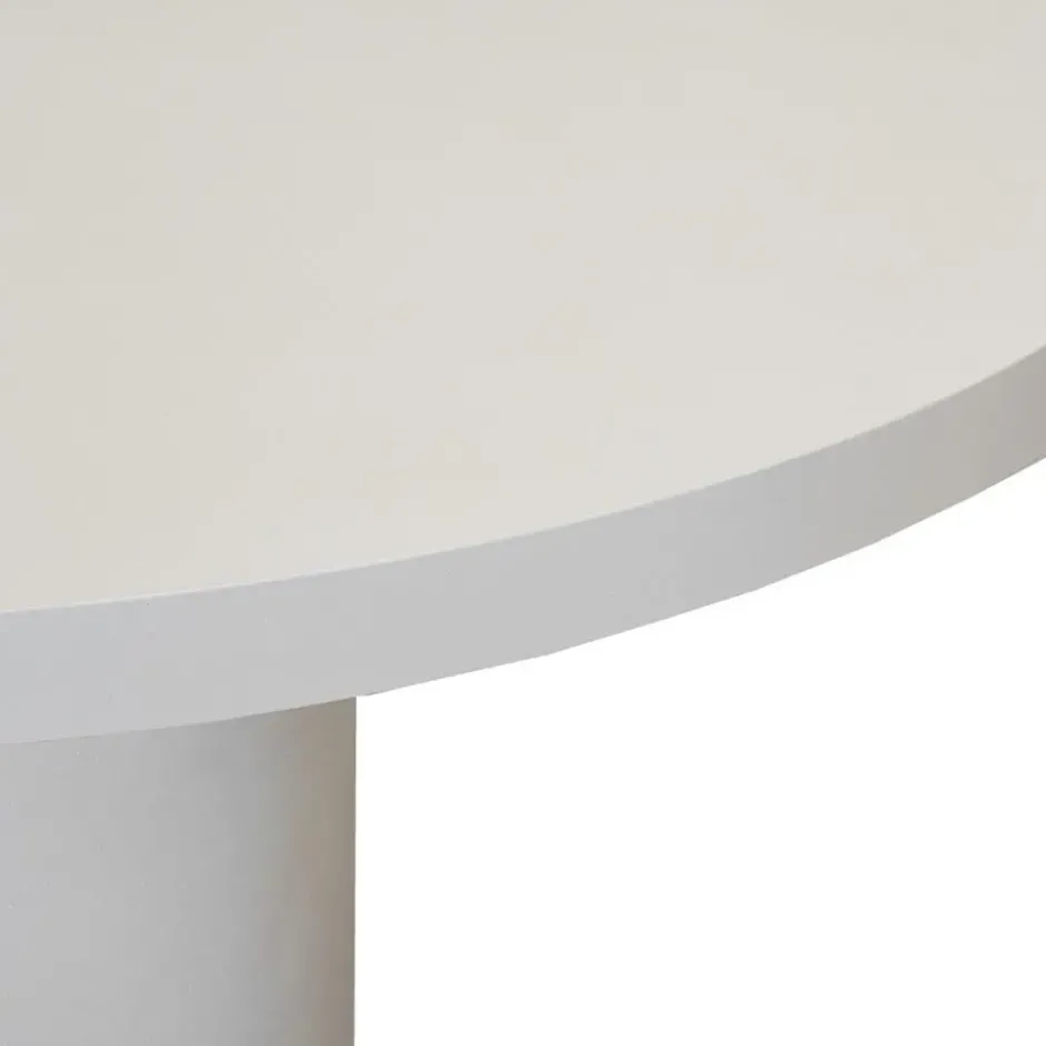 Tuintafel Rond 120cm - Beige Eco Composiet - Betonlook - Eden