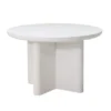 Tuintafel Rond 120cm - Wit betonlook - Acryl Coating - Miso
