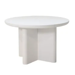 Tuintafel Rond 120cm - Wit betonlook - Acryl Coating - Miso