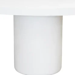 Tuintafel Rond 120cm - Wit Eco Composiet - Betonlook - Eden