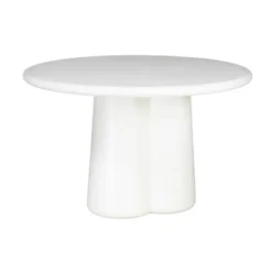 Tuintafel Rond Off White Eco Composiet - 120x120x77cm - Boaz
