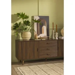 Tv-meubel Imre - walnootkleur - 66x176x40 cm