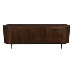 Tv-meubel Mangohout Donkerbruin - 170x45x57cm - 3 Deuren - Tora