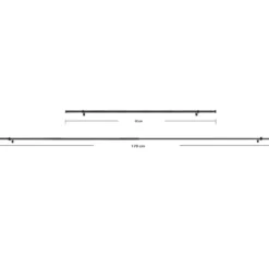 Uitschuifbare Gordijnroede - Aanpasbaar - Stang van 90-170 cm - Zwart