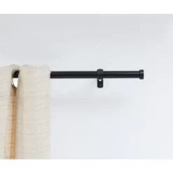 Uitschuifbare Gordijnroede - Aanpasbaar - Stang van 90-170 cm - Zwart