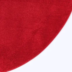 Uni Effen Rond Vloerkleed Laagpolig Rood - 150 CM Ø