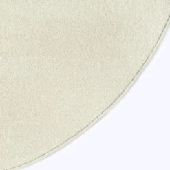 Uni Effen Rond Vloerkleed Laagpolig Creme - 120 CM Ø