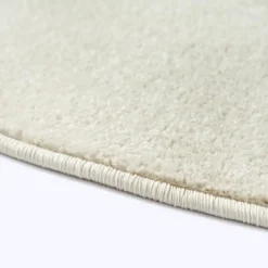 Uni Effen Rond Vloerkleed Laagpolig Creme - 150 CM Ø