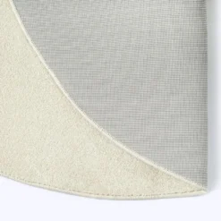 Uni Effen Rond Vloerkleed Laagpolig Creme - 150 CM Ø