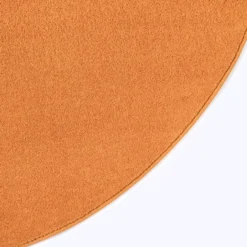 Uni Effen Rond Vloerkleed Laagpolig Oranje - 120 CM Ø