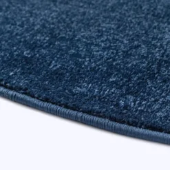 Uni Effen Rond Vloerkleed Laagpolig Navy Blauw - 150 CM Ø