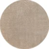 Uni Effen Rond Vloerkleed Laagpolig Beige - 120 CM Ø
