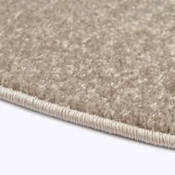 Uni Effen Rond Vloerkleed Laagpolig Beige - 120 CM Ø