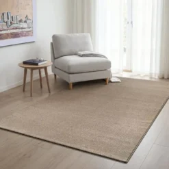 Uni Effen Vloerkleed Laagpolig Beige - 200x290 CM