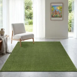 Uni Effen Vloerkleed Laagpolig Groen - 160x230 CM