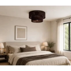 Urban Interiors - Plafondlamp - Diro Jute Bruin - Ø45