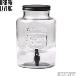 Urban Living Drank dispenser Beverages - 5.3 Liter - kraantje - glas
