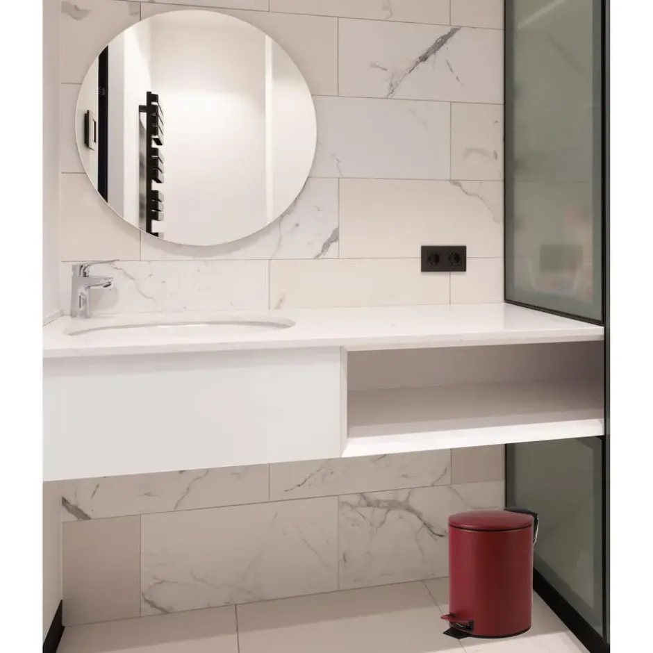 Urban Living Pedaalemmer Toulon - donkerrood - 3L - metaal